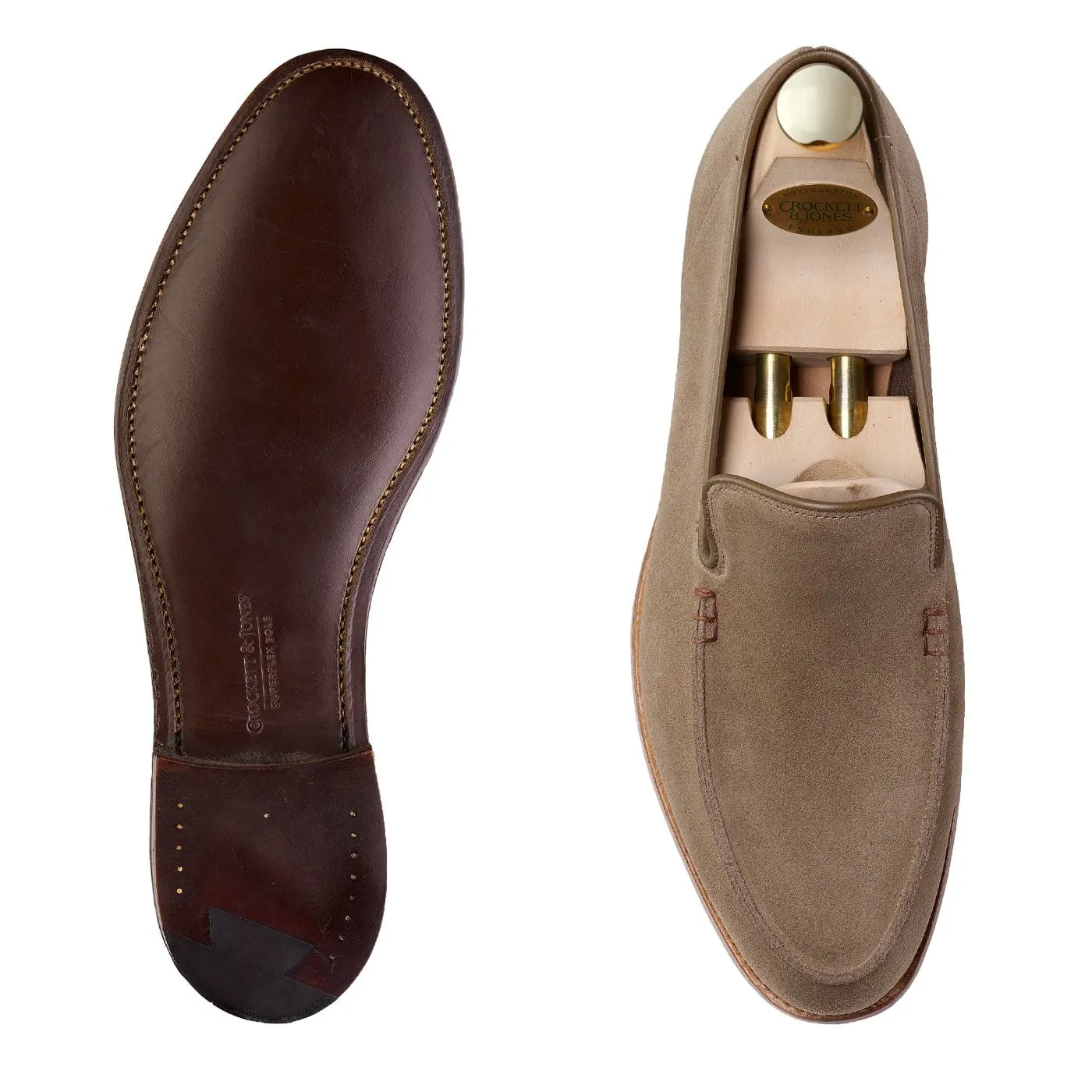 Salcombe Khaki Suede Quality craftsmanship Pointed Toe