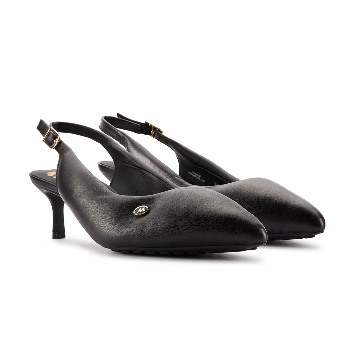  Martine rose Wmns CUR Sling 1 'Black Leather' Luxurious design Clean Fit