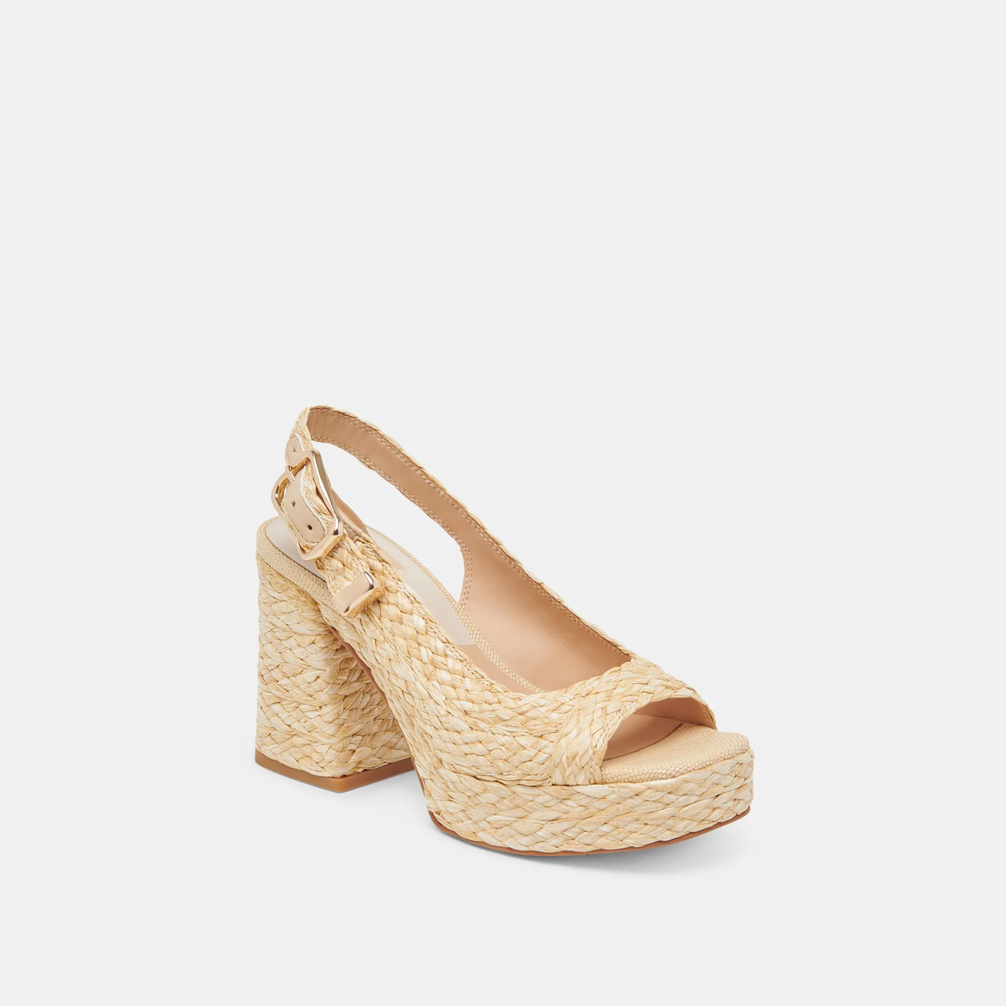 FLORES HEELS NATURAL RAFFIA Indoor