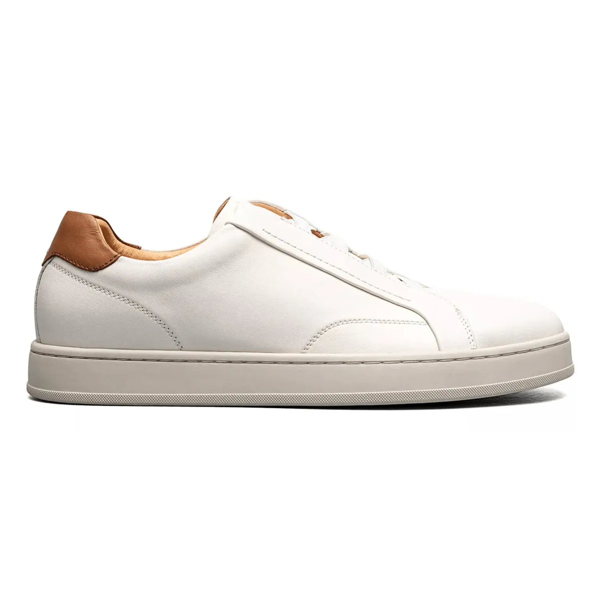 shape fit Florsheim Men's Monopoli Elastic Lace Off-White/Cognac