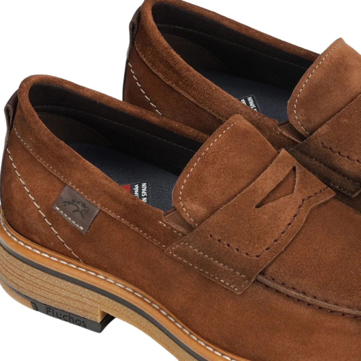 No Laces Style Basic Fluchos Men's Kasper Afelpado Antilope Brown Suede