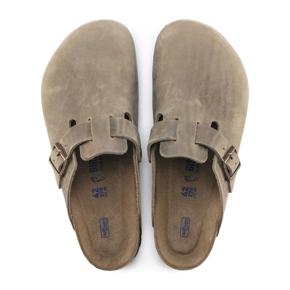 Birkenstock Men's Boston SOFT Footbed Tobacco Oiled Everyday Wear