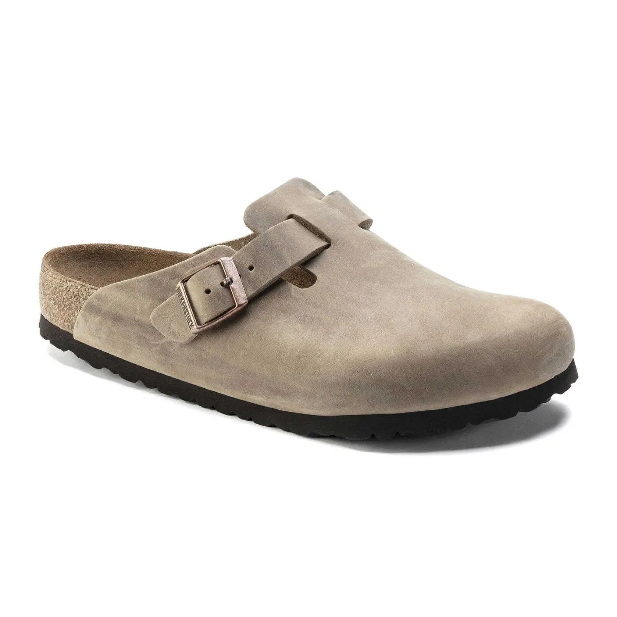 Active Life Smooth Soles Birkenstock Men's Boston SOFT Footbed Tobacco Oiled
