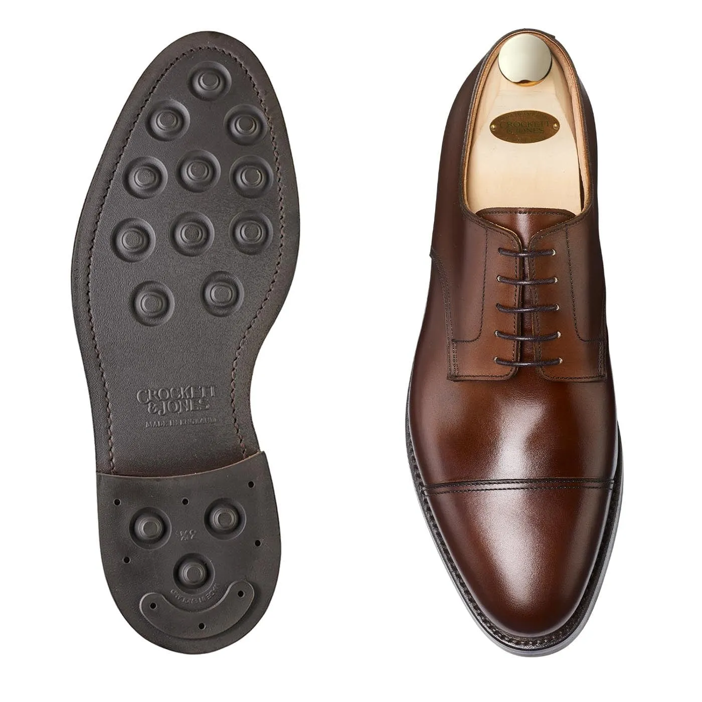 Lightweight City Wear Easy To Clean Ripon Dark Brown Burnished Calf