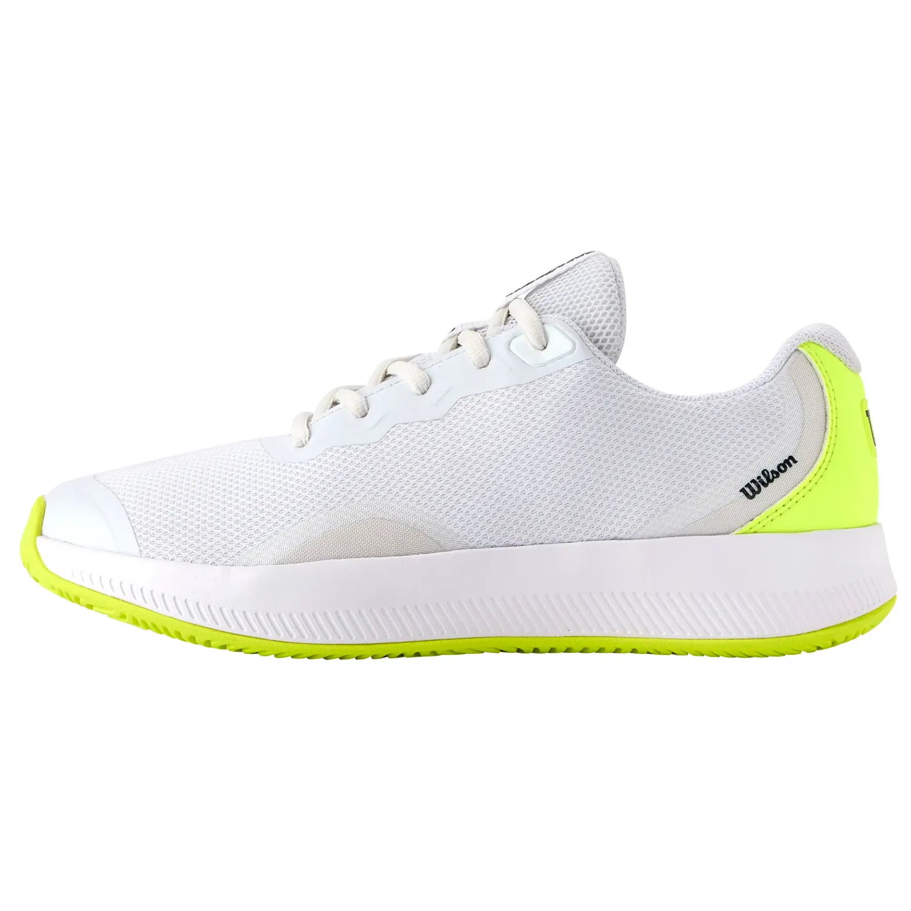 Smooth Walk Sleek Build Wilson Intrigue Lite Oz Women Tennis Shoes - White / Safety Green
