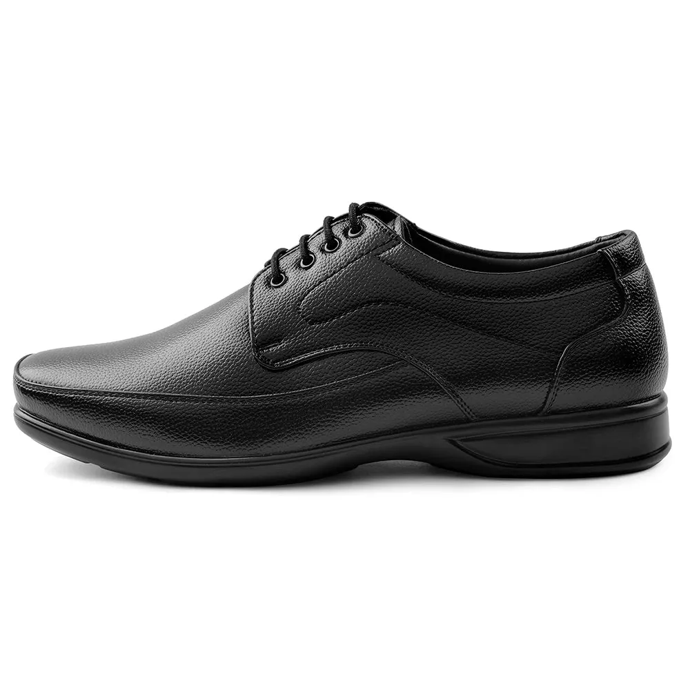 Leather Step Office Classic Fortune Black Lacing Formal Derby Shoes For Men HML-5E By Liberty