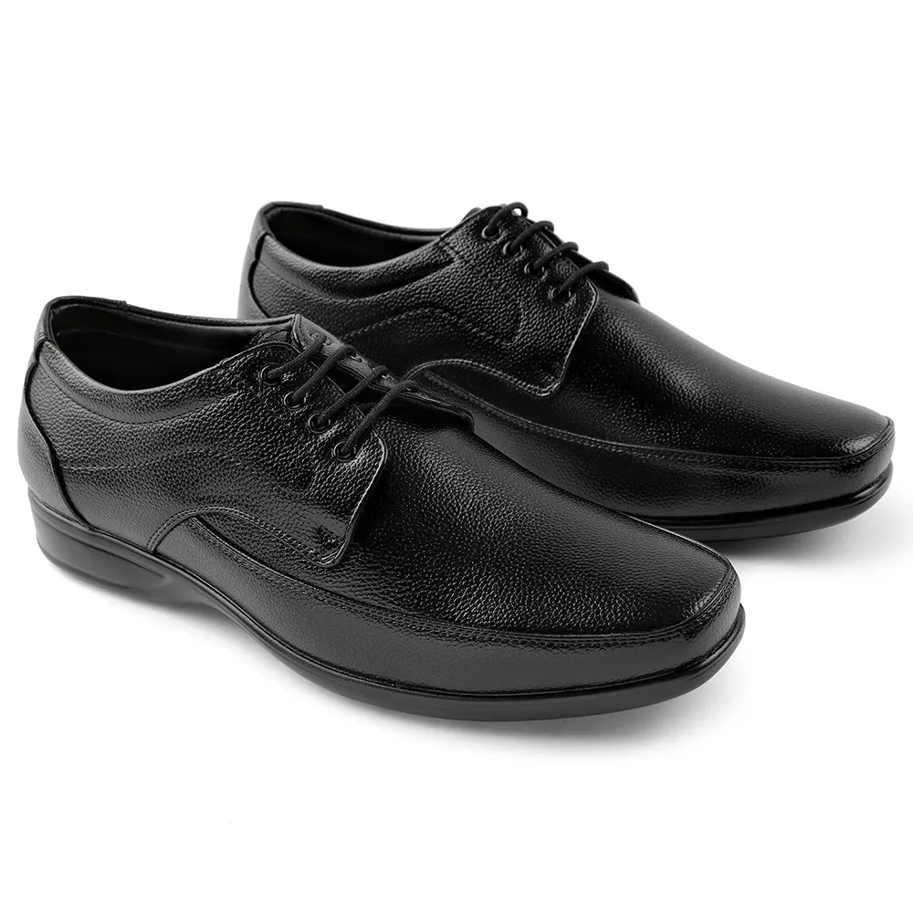 Long Hour Built Comfort Fortune Black Lacing Formal Derby Shoes For Men HML-5E By Liberty
