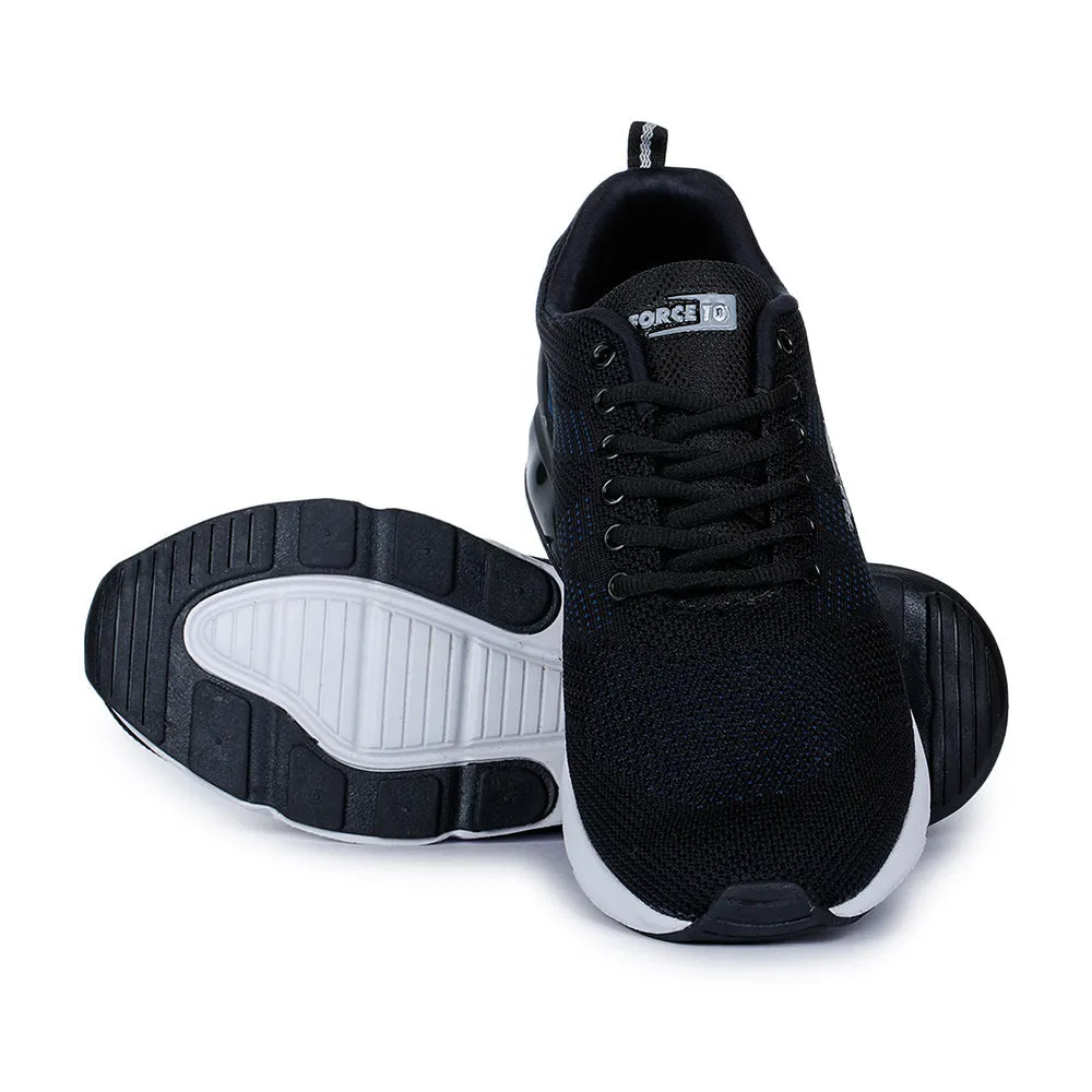 Force 10 By Liberty DOMINAR-2 Mens Black Lacing Running Shoes Sprinting Aid
