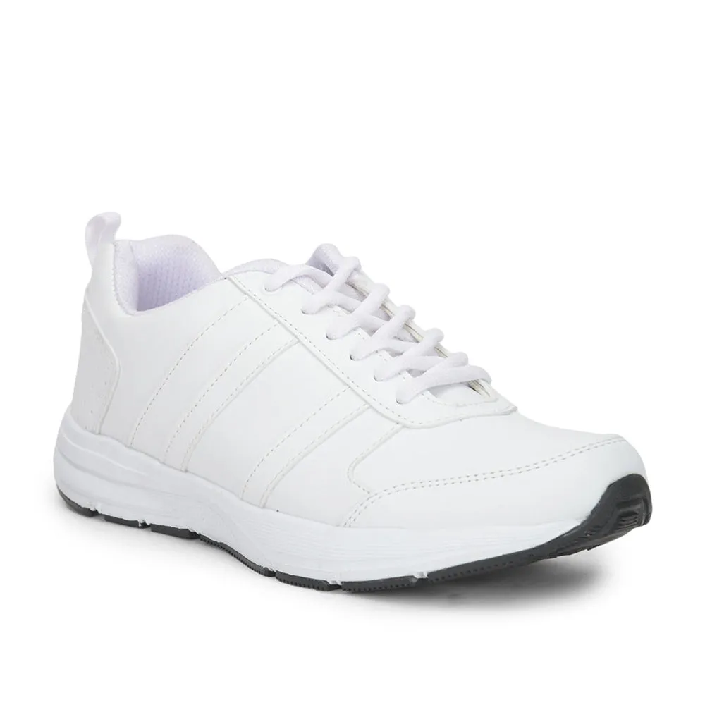 Force 10 By Liberty FORCE-8 Sports Lace Up Running Shoes Men - WHITE ComfortCushion Heel Cup Support