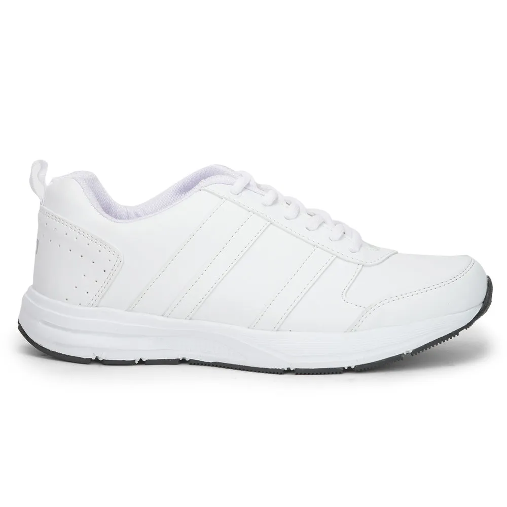 Slim - fit trail running footwear Force 10 By Liberty FORCE-8 Sports Lace Up Running Shoes Men - WHITE