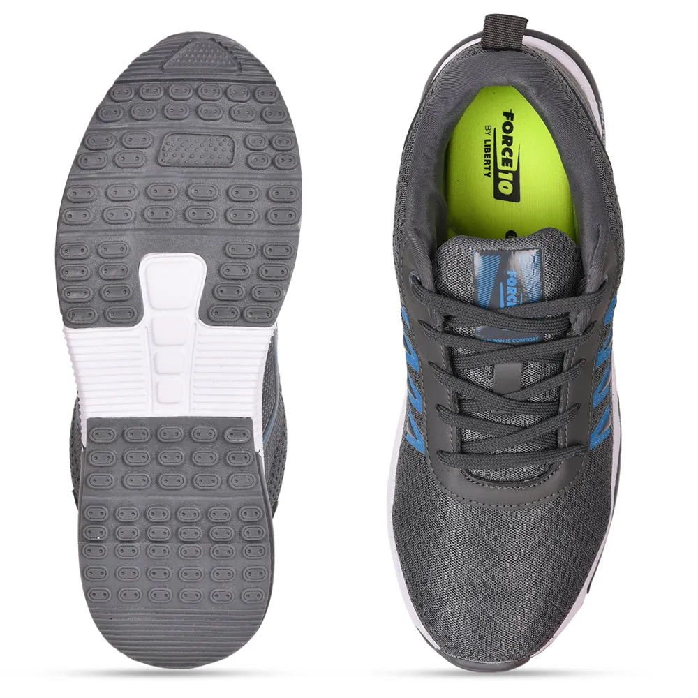 Training - essential Force 10 Men Grey Sports Running Shoes(GOLFER)