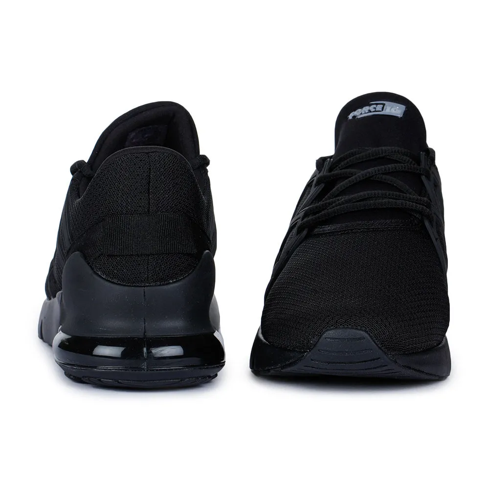 running shoes for hill repeats Force 10 Men's Black Lacing (Dominar-1)