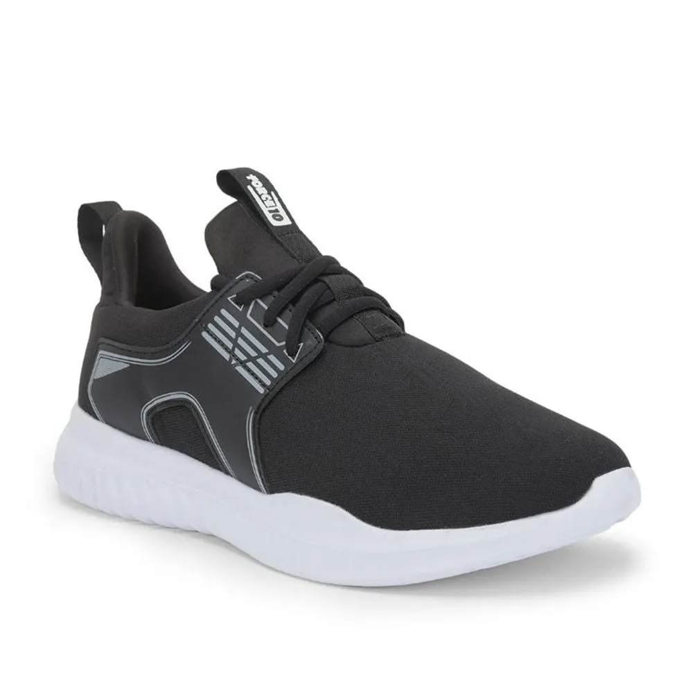 Force 10 Sports Lacing Shoe For Men (Black) CASEW-E By Liberty Toe box space