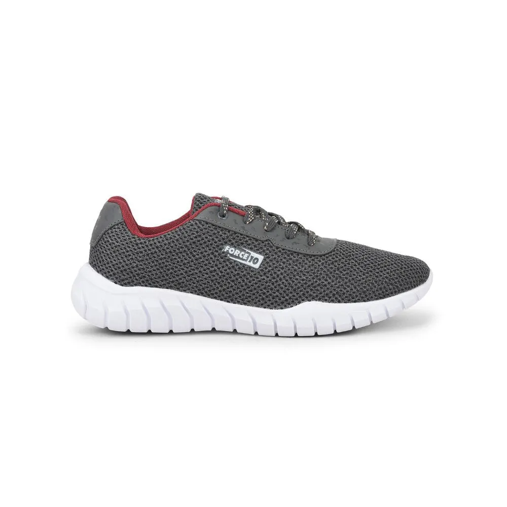Force 10 Sports Lacing Shoes For Men (Grey) GARRICK-E By Liberty suitable for beginners