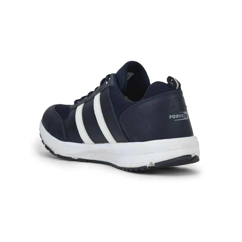 safari - themed running wear modern - brand shoes Force 10 Sports Lacing Shoes For Men (N.Blue) LB46-SNE By Liberty