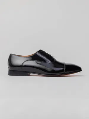Leather Wear Fit Maverick Toecap Oxford - Patent Black