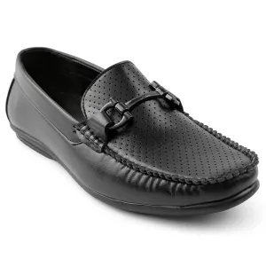Fortune Black Casual Loafers For Men HML-10E By Liberty Elegant Footwear