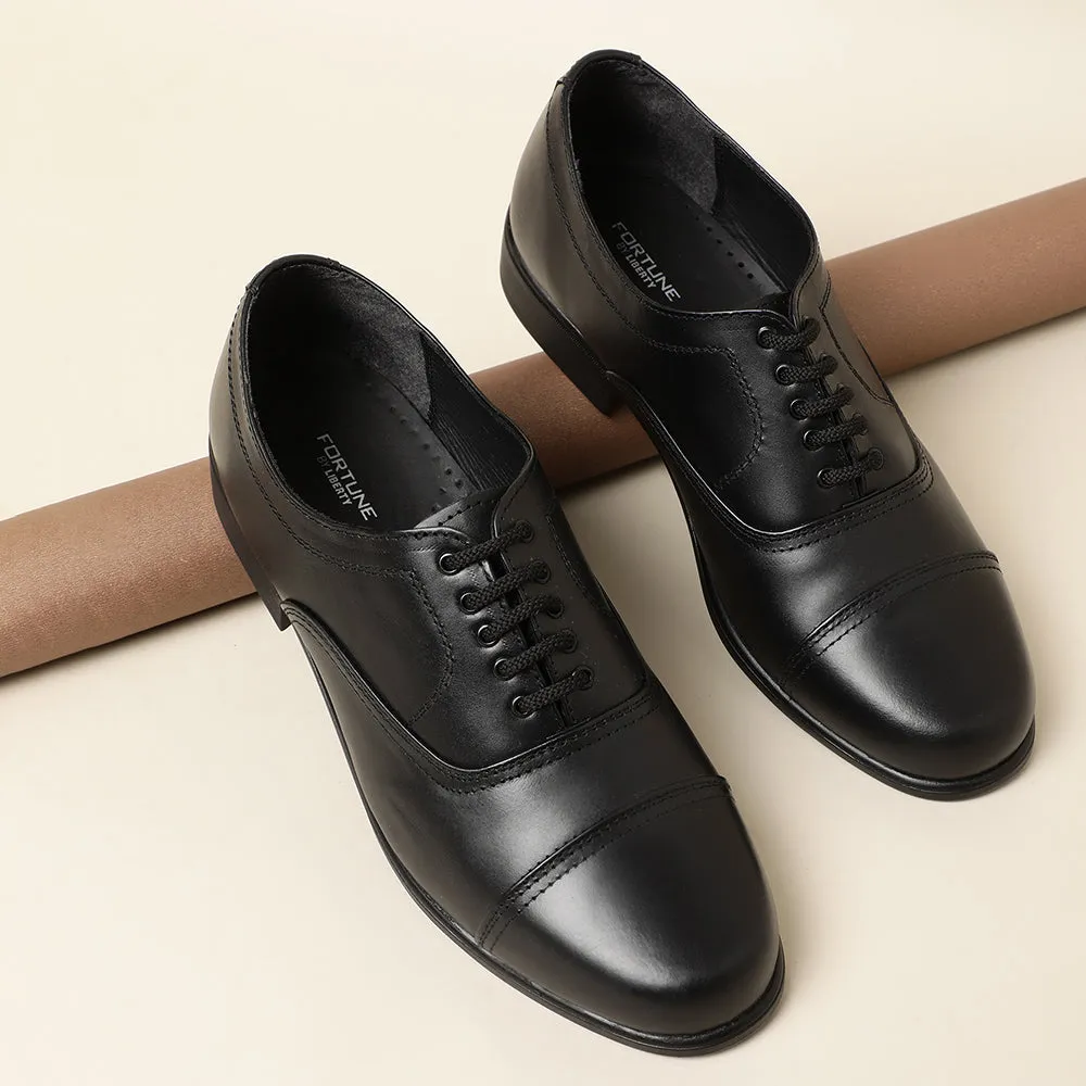 Seasonal Oxfords Fortune Black Classic Oxford Shoes For Men 7168-03 By Liberty