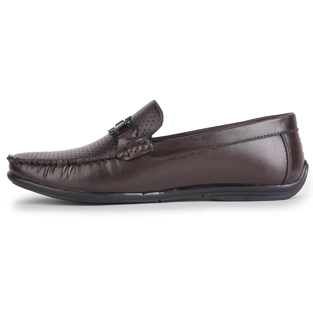 Smooth Path Winter Wear Fortune Brown Casual Loafers For Men HML-10E By Liberty