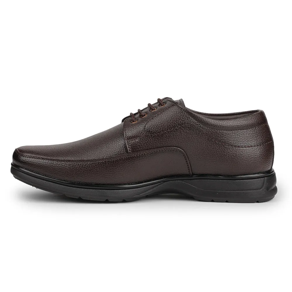 Slip On Style Fortune Brown Formal Lacing Derby Shoes For Men HOL-131E By Liberty