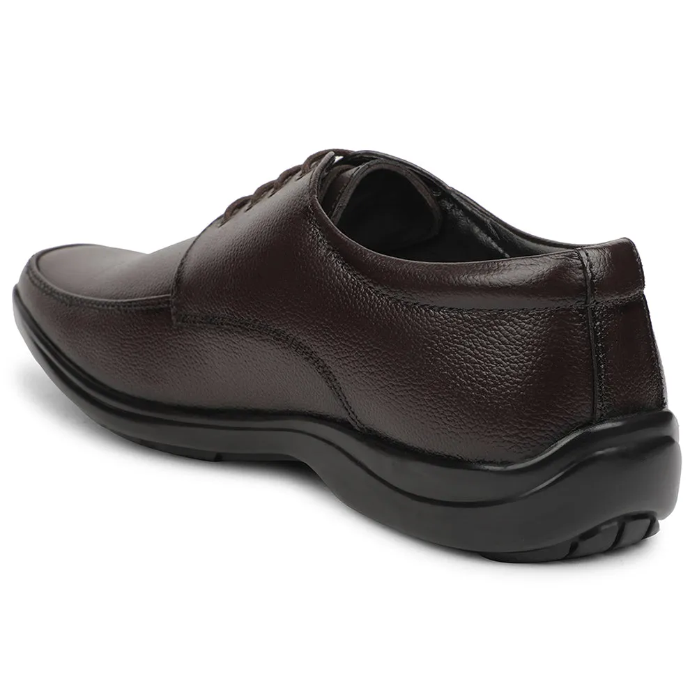 Fortune Brown Formal Lacing Derby Shoes For Men REL-1 By Liberty Effortless Everyday Fit