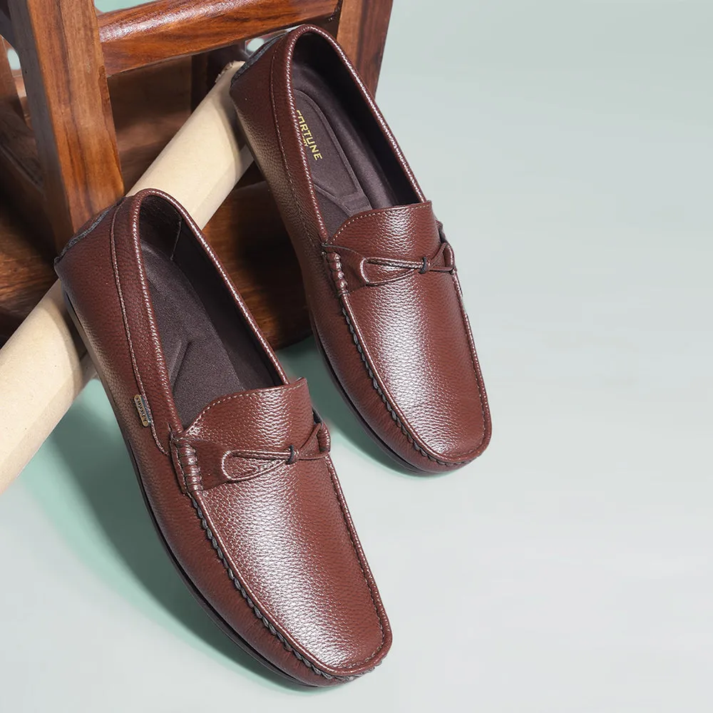 Durable Build Ground Smooth Fortune Brown Formal Loafers For Men AVL-5 By Liberty