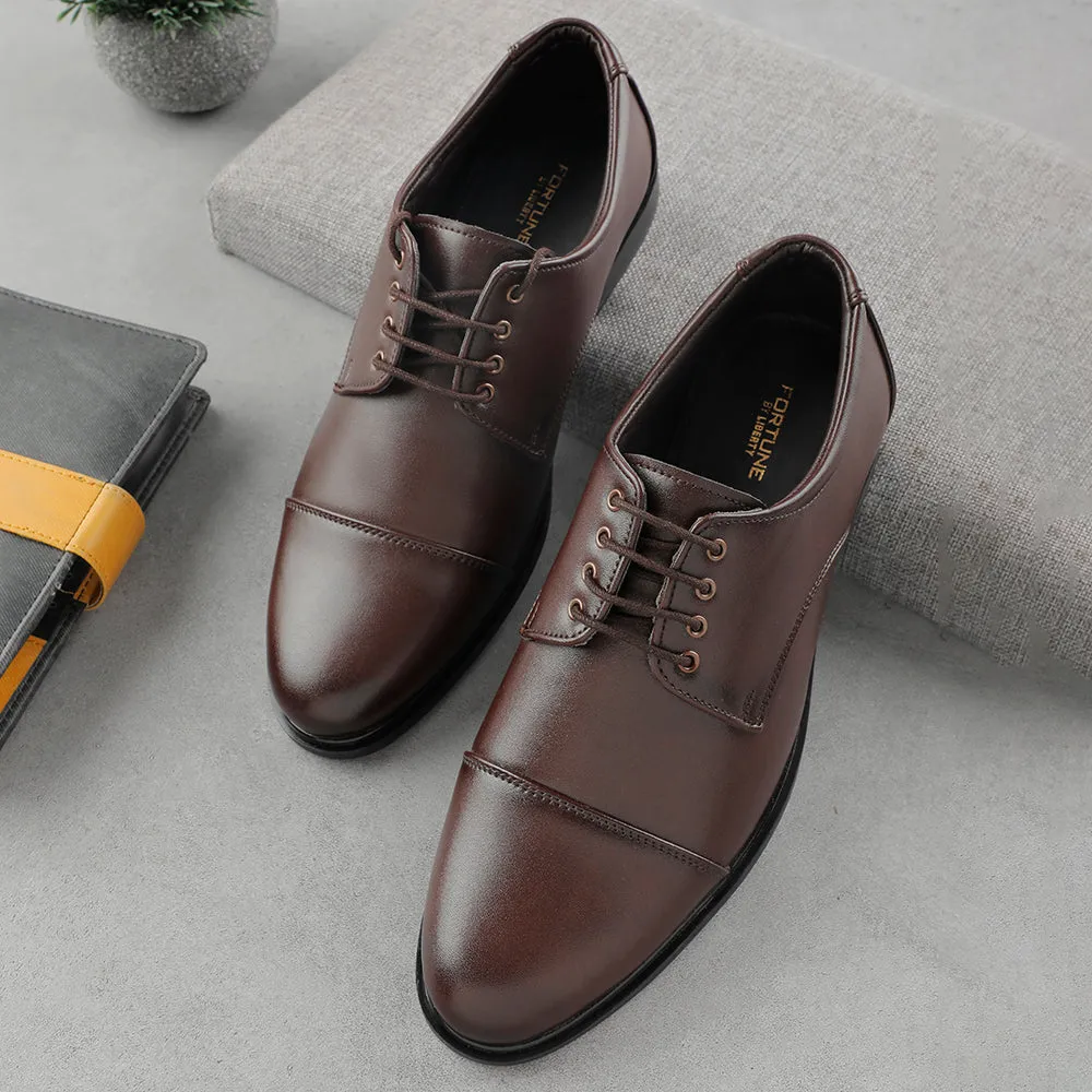 Fortune Brown Lacing Formal Oxford Shoes For Men HML-13E By Liberty Classic Loafers Trendy Look