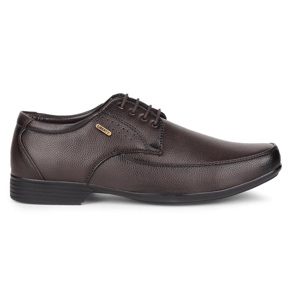 Formal Comfort All weather Fortune By Liberty HIL-10 Formal Derby Shoes For Men - Brown