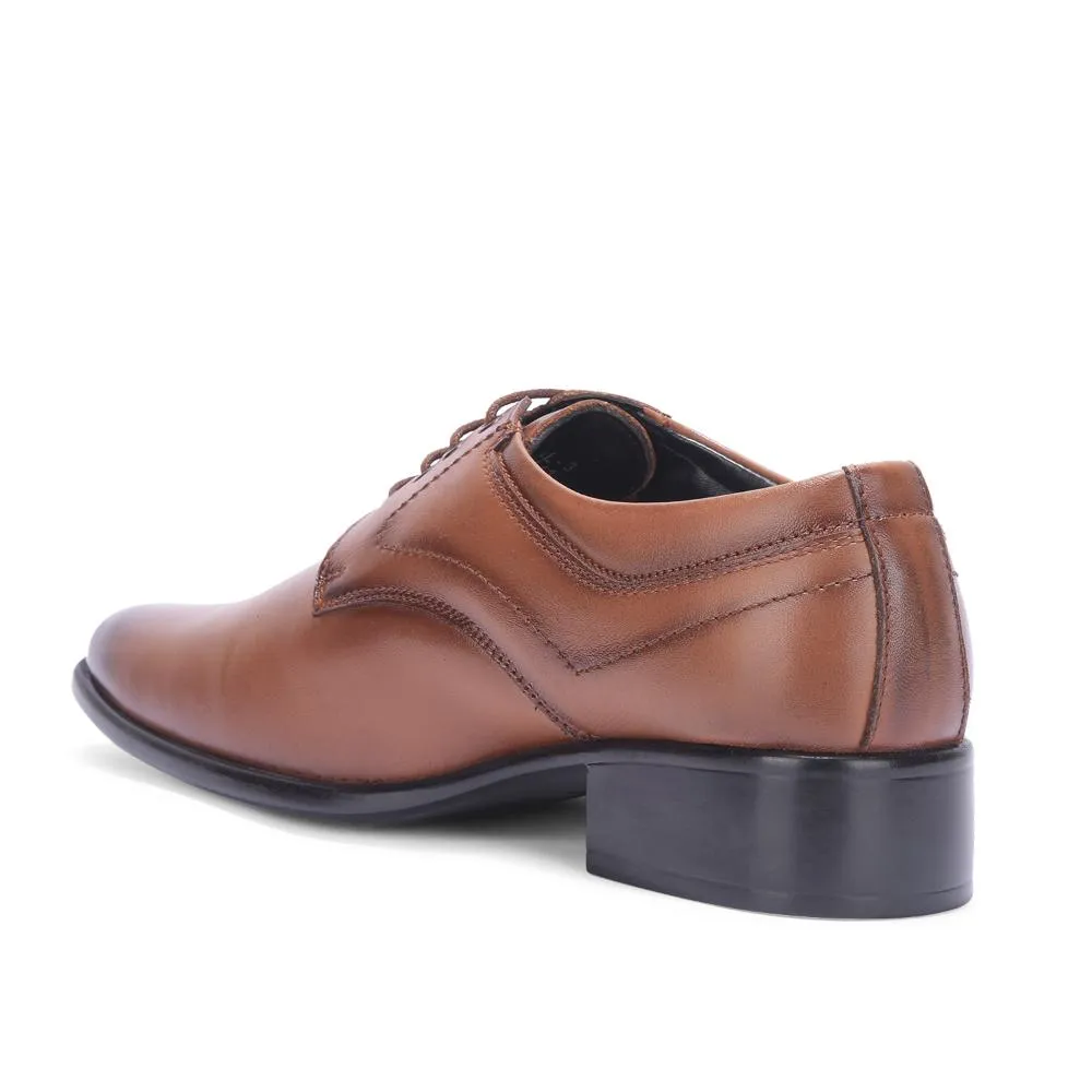 Fortune By Liberty Men HIL-3 Tan Formal Lacing Derby Shoes Lightweight Office Style