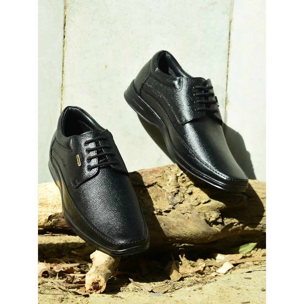 Comfort Tread Timeless Fit Fortune by Liberty Men LOM-602 Black Formal Lacing Derby Shoes