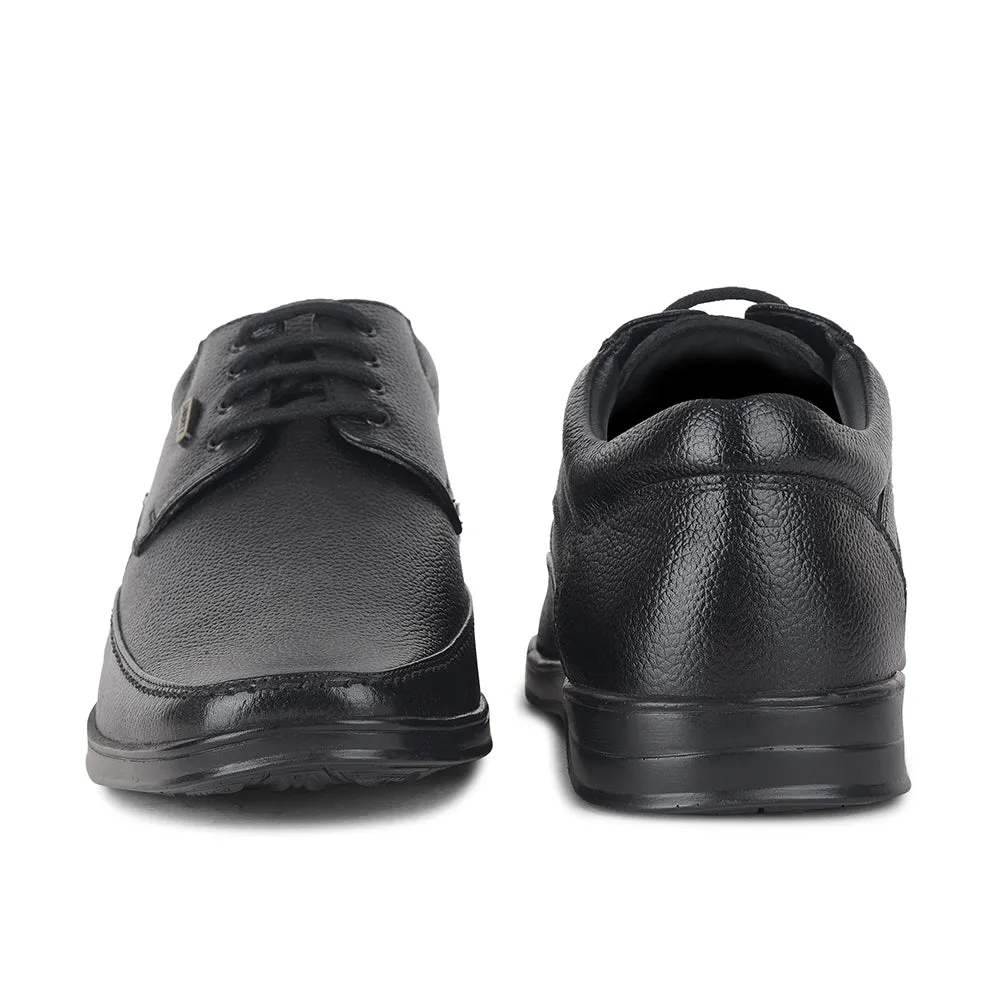 Premium City Style Evening shoes Fortune by Liberty Men LOM-602 Black Formal Lacing Derby Shoes
