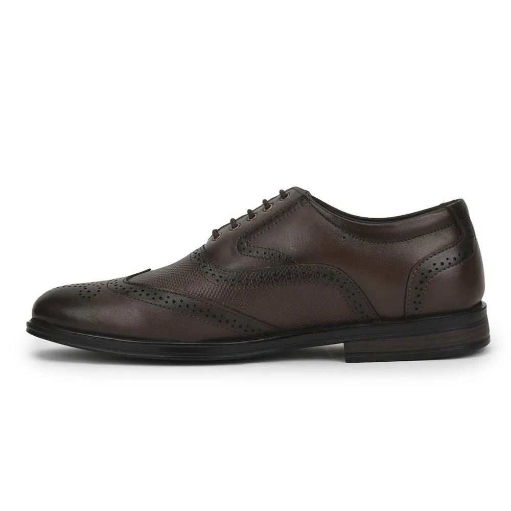 Tailored Design Classic Shoes Fortune Formal Brown Lacing Brogue Shoes For Men HOL-125E By Liberty
