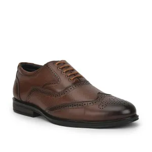 Professional Step Elegant Oxfords Fortune Formal Tan Lacing Brogue Shoes For Men HOL-125E By Liberty