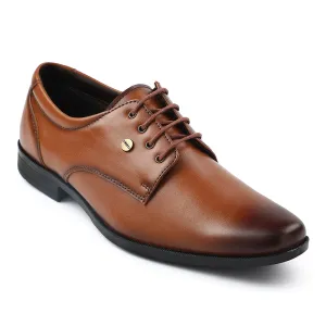 Fortune Tan Formal Lacing Derby Shoes For Men BENSTOCK1E By Liberty Smooth Sleek Finish Warm Lining