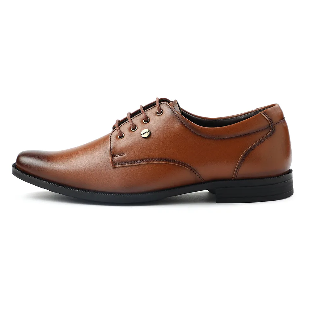 Fortune Tan Formal Lacing Derby Shoes For Men BENSTOCK1E By Liberty Travel Ready Step Light