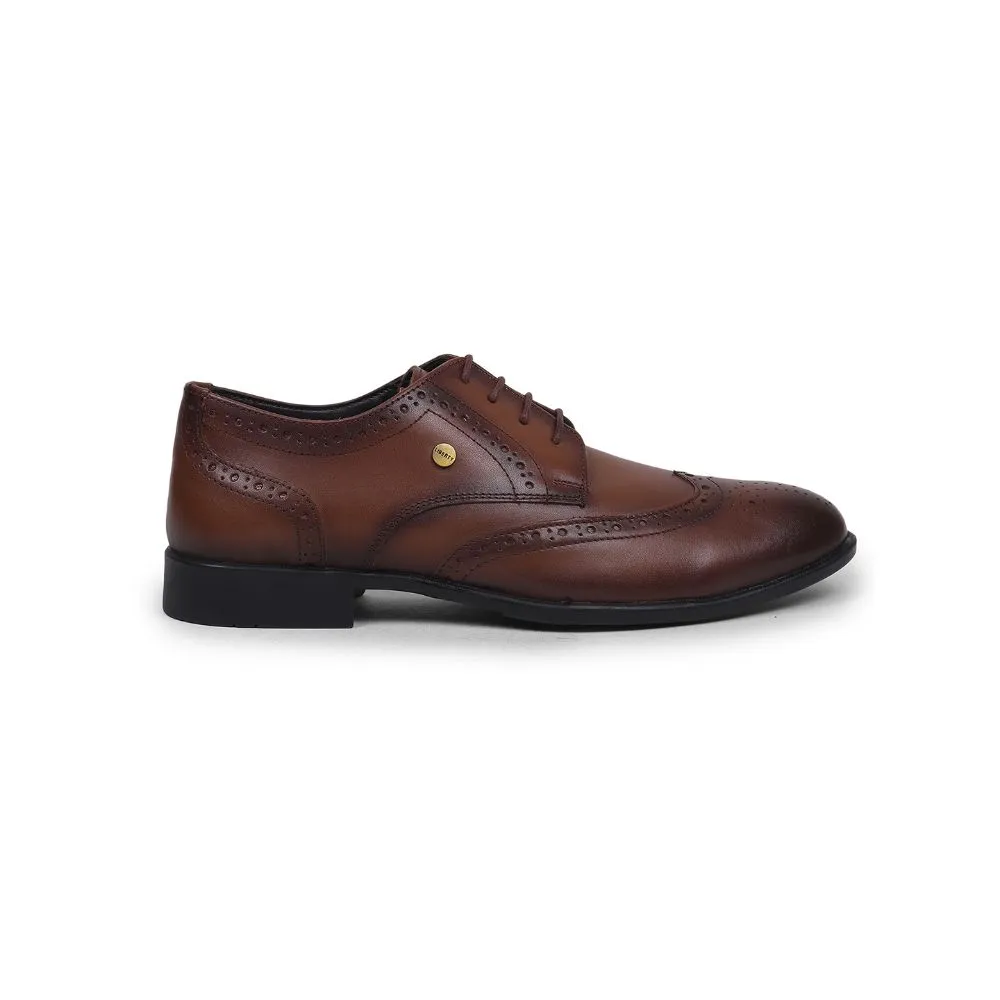 Fortune Tan Lacing Formal Oxford Shoes For Men BELGIUM01E By Liberty Urban Comfort Modern Fashion
