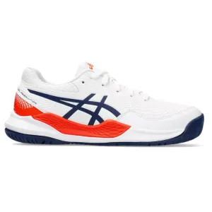 Sweat Free Asics Gel Resolution 9 GS White/Blue Expanse Kids Tennis Shoes -