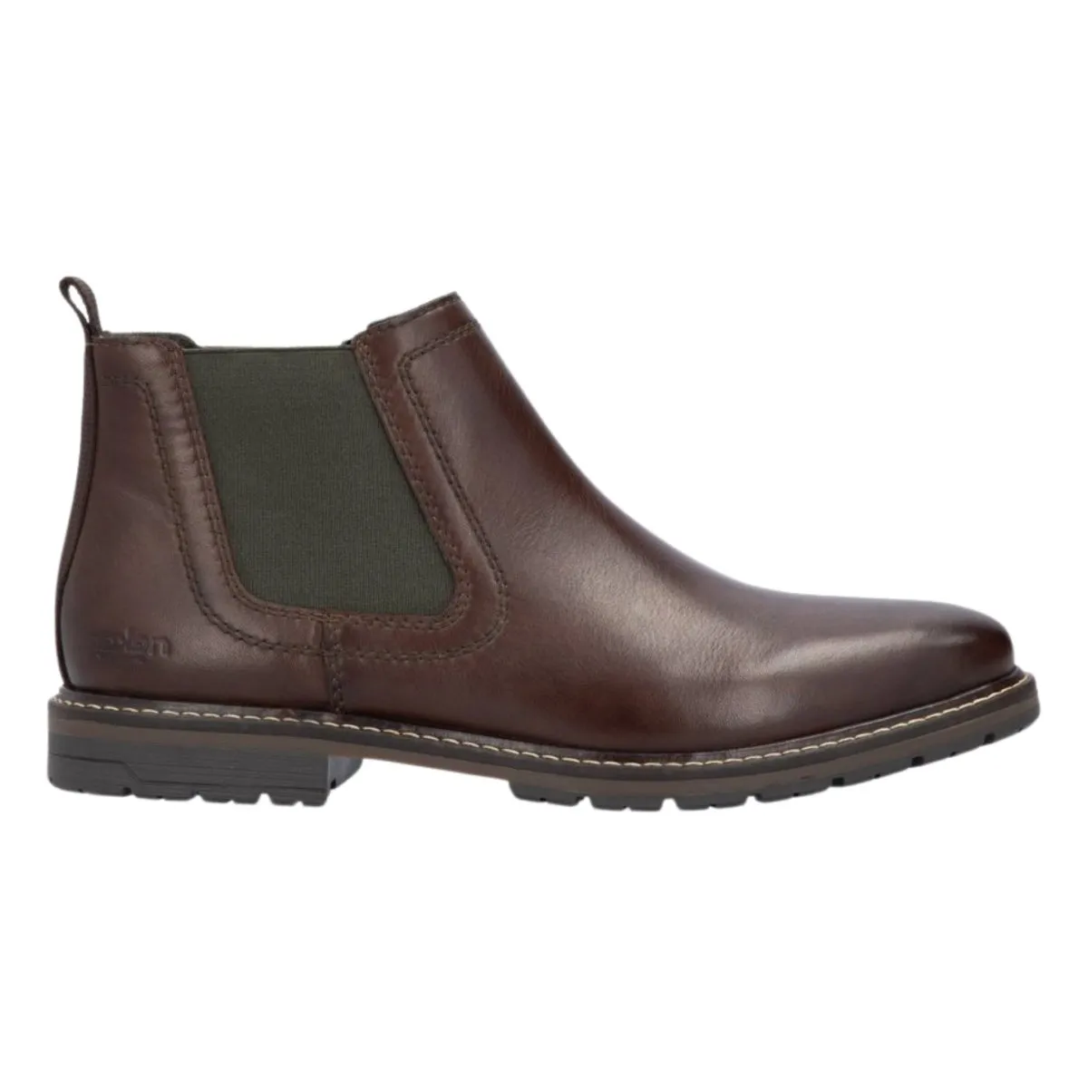 Work Day Rieker Men's 13757-25 Chelsea Nougat Brown Leather