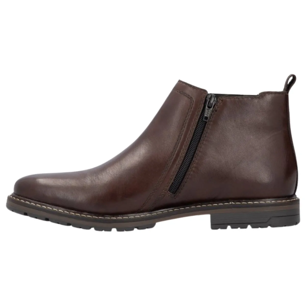 Rieker Men's 13757-25 Chelsea Nougat Brown Leather Link Walk