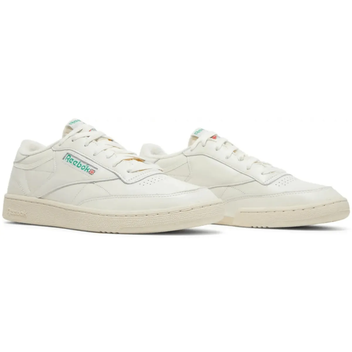 Reebok Men's Club C 85 Vintage Chalk/Paperwhite/Glen Green Stretchable Material Relax Walk
