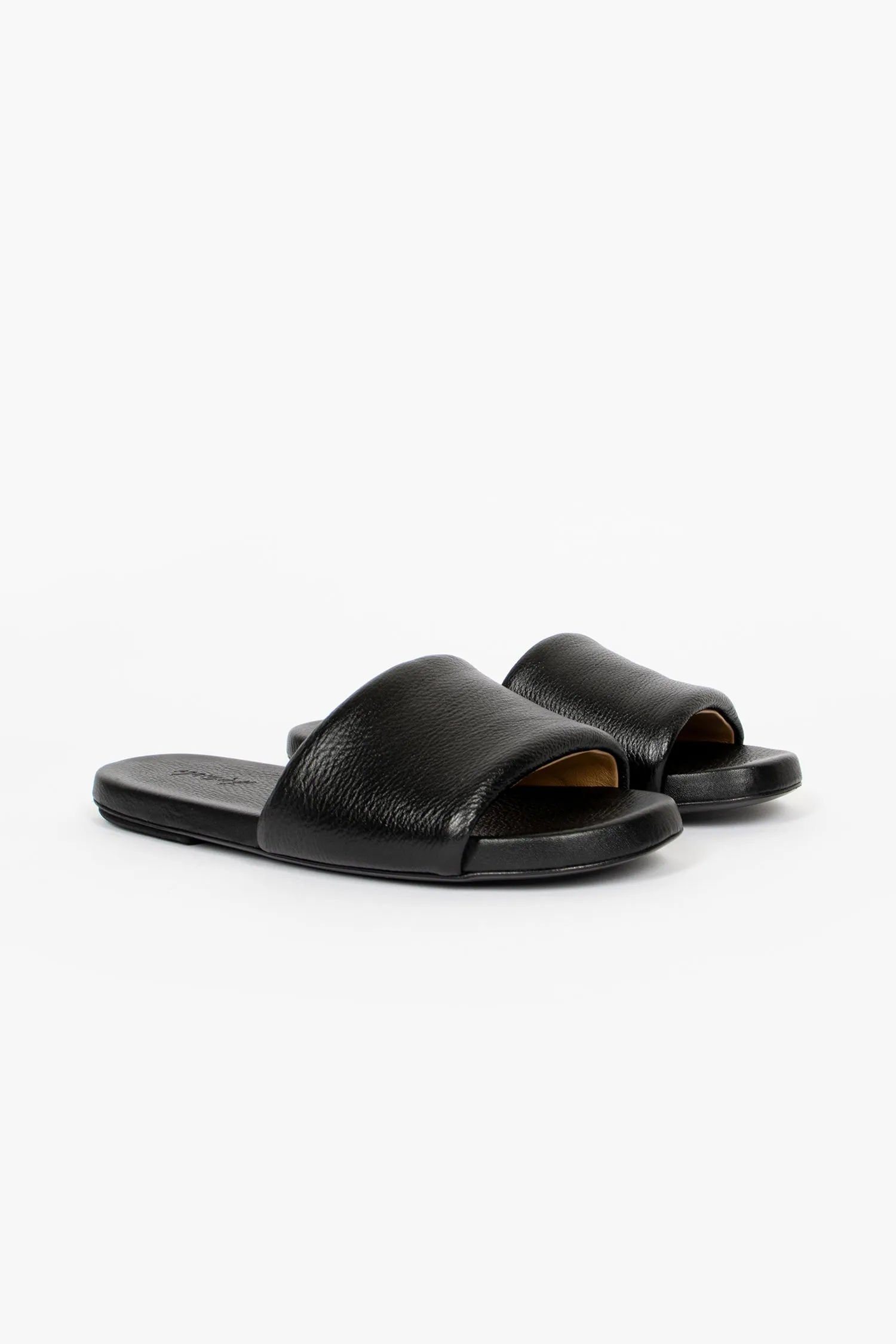 Spanciata Slide Sandal Black Shadow Look