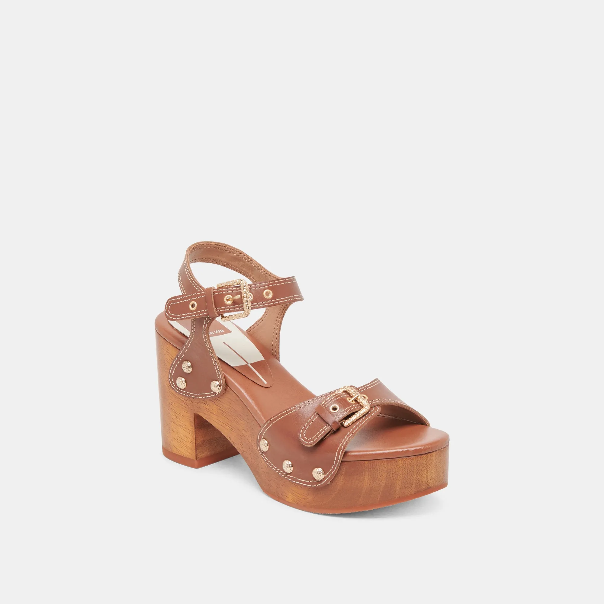 Fashion Heels PU midsole YANDY HEELS COGNAC LEATHER