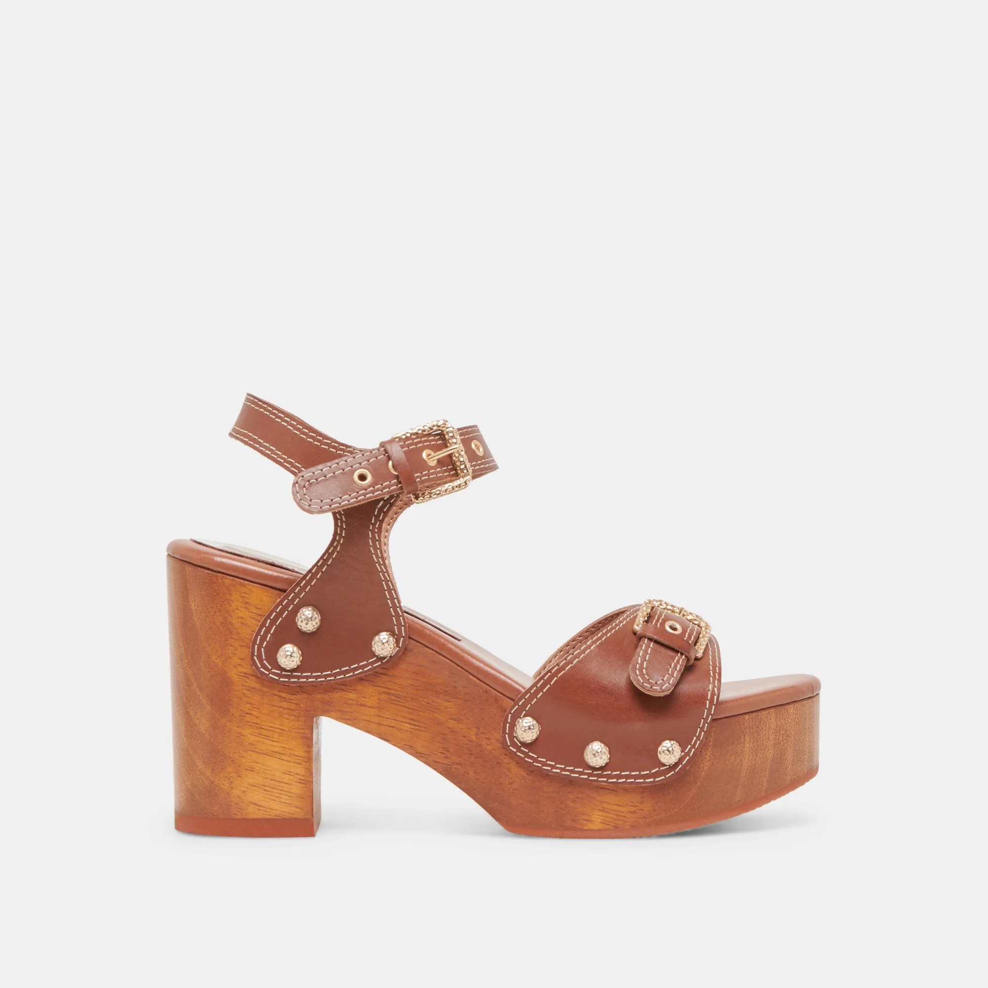 YANDY HEELS COGNAC LEATHER Evening Pumps