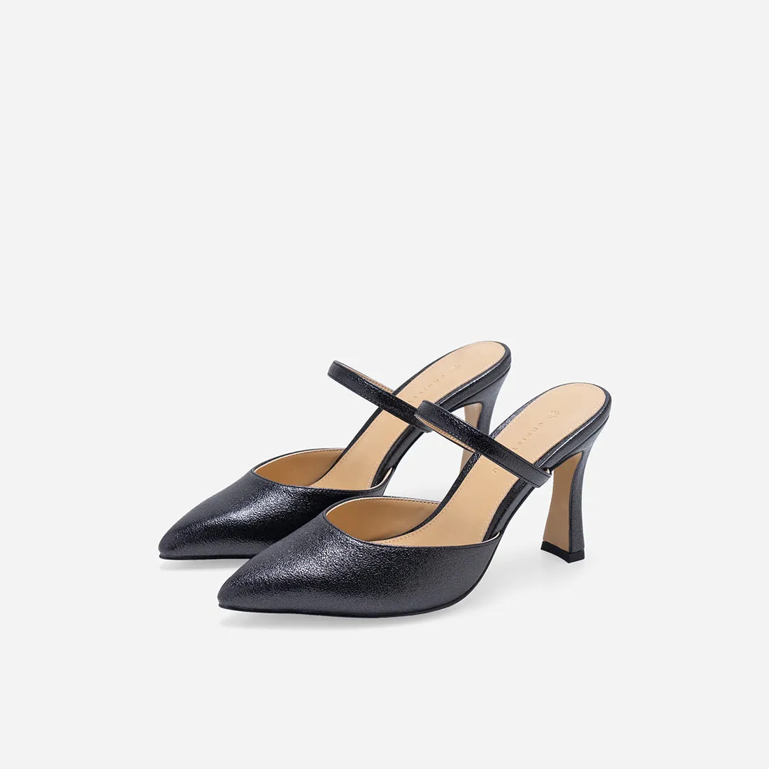 Gaia Metallic Mules Luxe Wedding Footwear