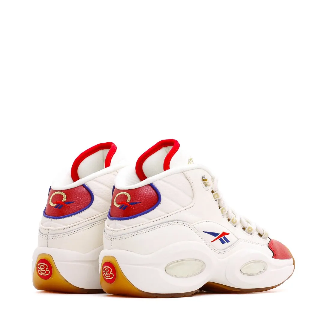 Reebok Classics Basketball Men Question Mid Allen Iverson White Red Blue GZ7099 StableBase Enhanced Ankle Support