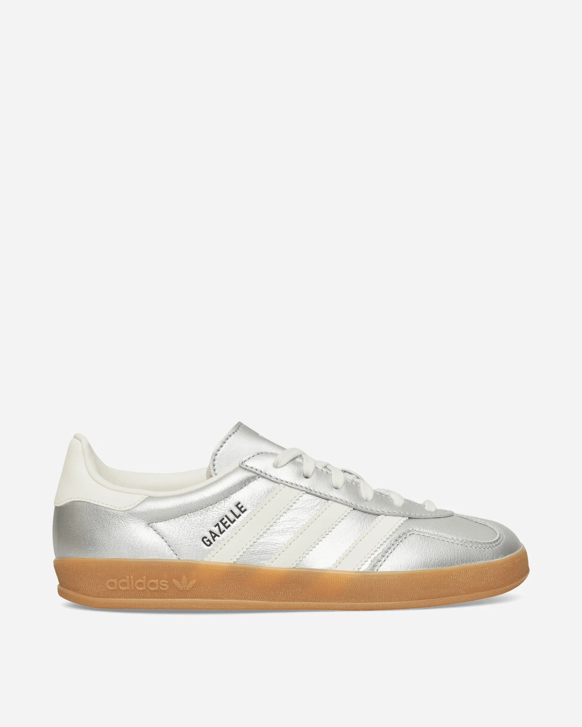 Durable Build Pattern Play Gazelle Indoor Sneakers Silver Metallic / Core White
