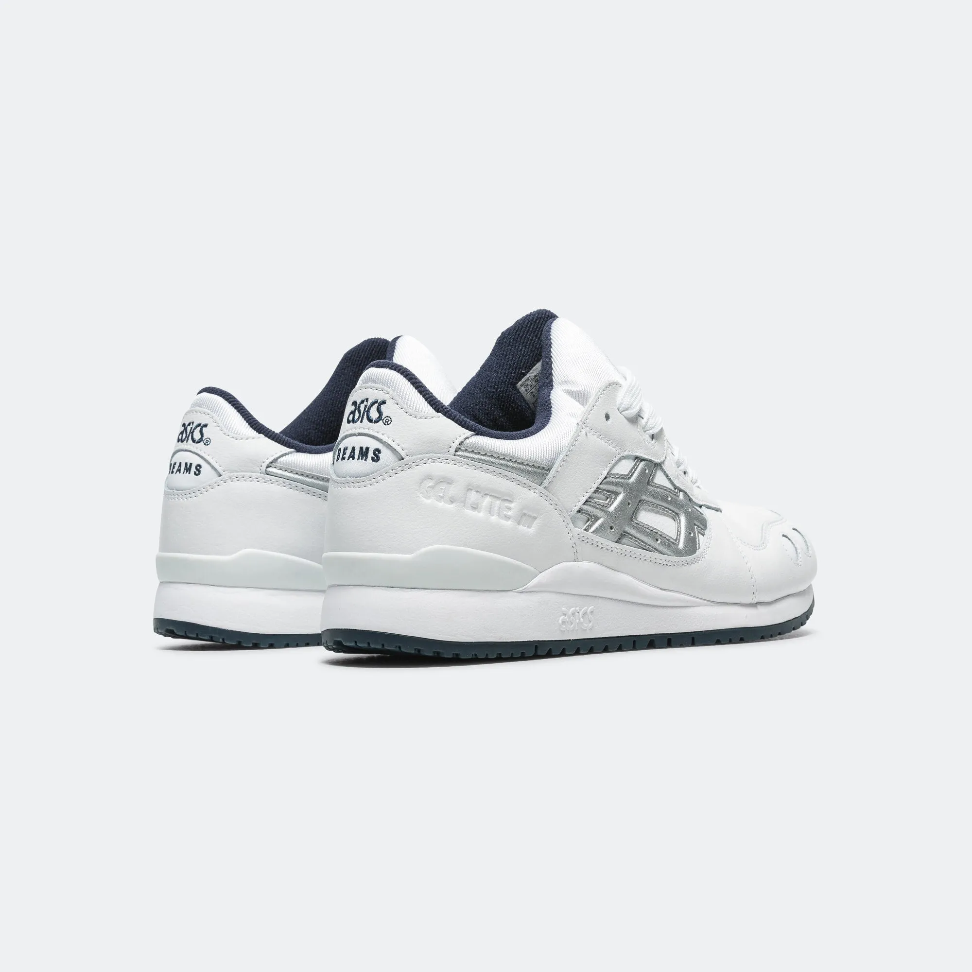 GEL-Lyte III x BEAMS - White/Pure Silver Layered Look Non Slip Inner Sock
