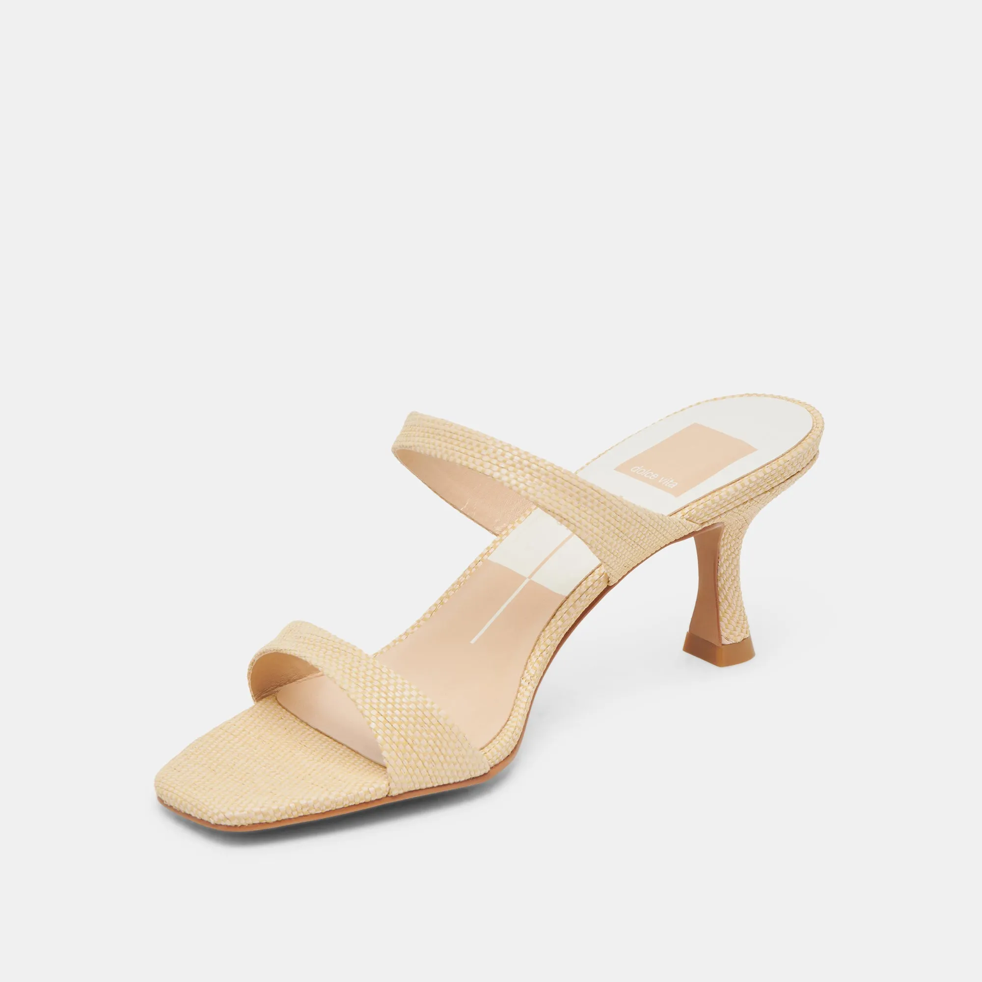 Wedge Heel Moisture wicking GENORA WIDE HEELS LT NATURAL WOVEN RAFFIA