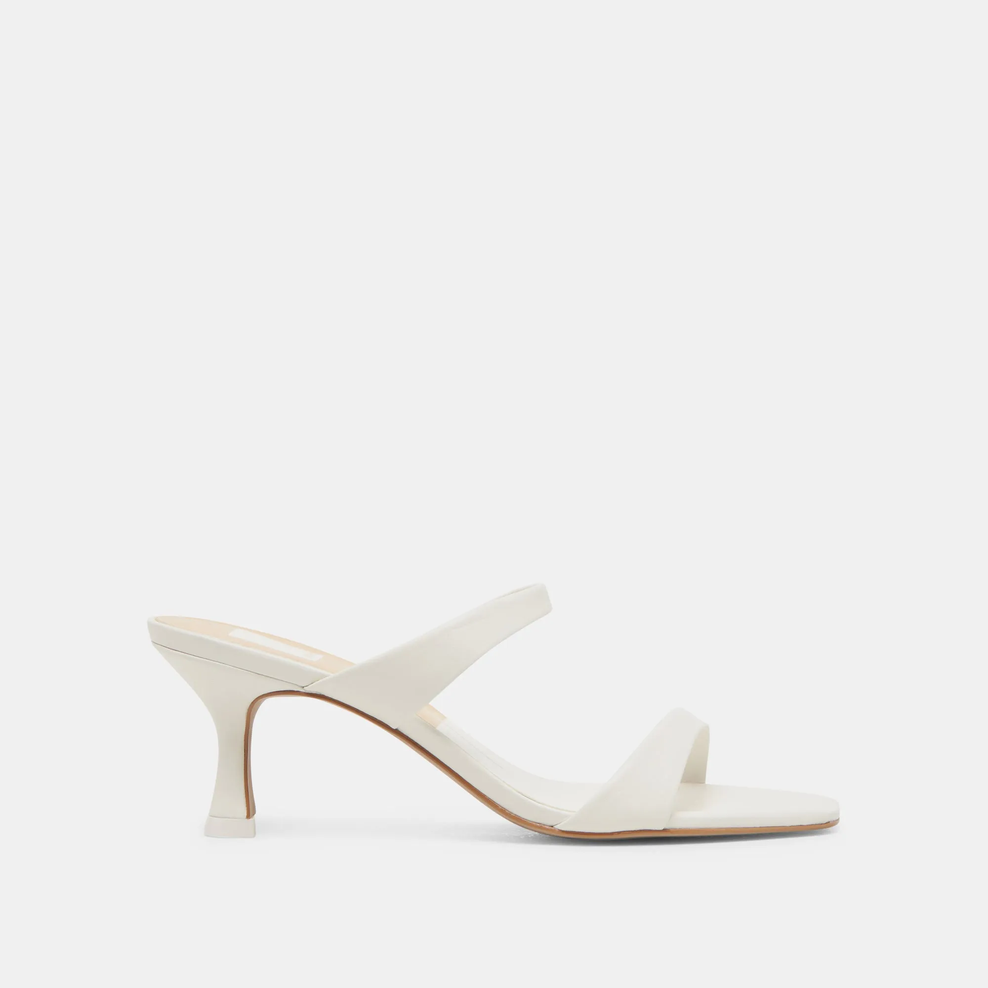 GENORA WIDE HEELS WHITE LEATHER Anti Abrasion