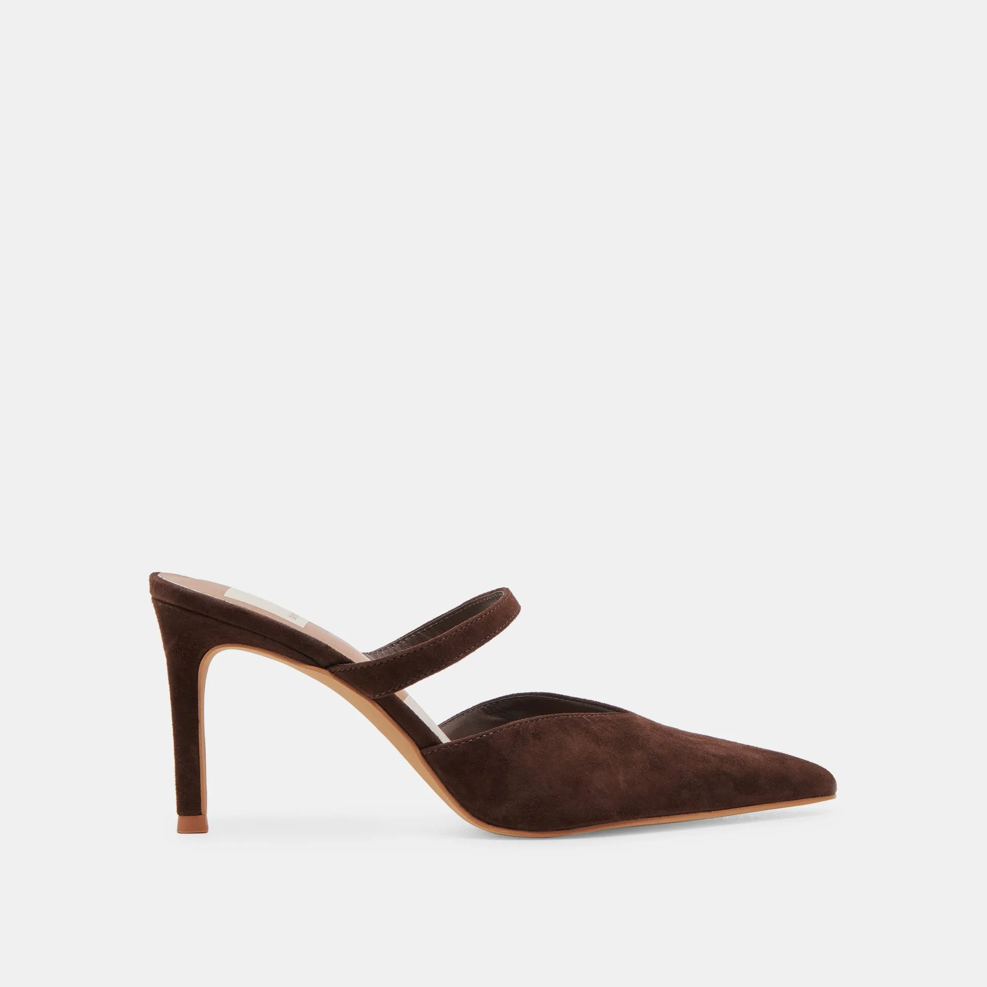 KANIKA HEELS DK BROWN SUEDE Open Heel Sandals
